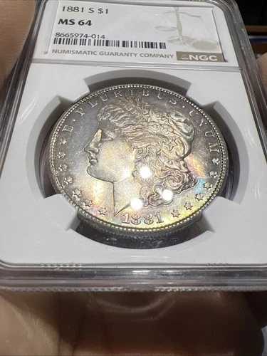 1881 S NGC MS64 モルガン銀貨 $1 ナイスリートナー