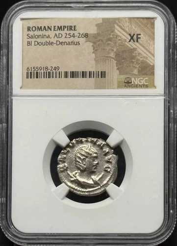 西暦254-268年 ダブルデナリウス NGC 古代 XF