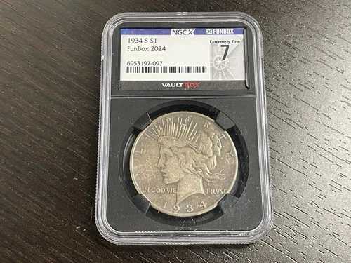 1934年 Sピース銀貨 EF7 XF45 キーデート ピースボールトボックス NGC 58,685円