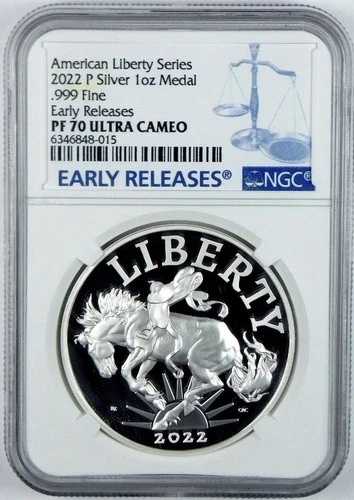 2022年 アメリカンリバティ シルバーメダル NGC PF70??完璧な品質??早期リリース
