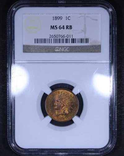 1899年インディアンヘッドセント - 1セント NGC MS64 RB - レッドブラウン