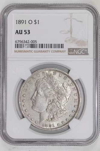 1891-O モルガン・ダラー NGC AU53
