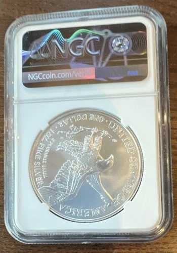 アメリカ造幣局 アメリカンイーグル 1オンス 銀貨 NGC認定 0.999 純金 1ドル 58,685円