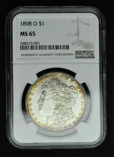 1898 O - モルガン・ダラー - NGC MS65