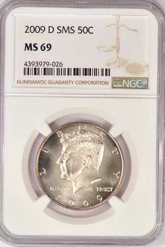 2009 D SMS ケネディ ハーフダラー NGC MS 69 SP69 ジェム トップポップ コイン 50セント 58,685円