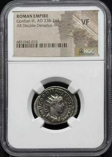 西暦238-244年 ダブルデナリウス NGC 古代 VF