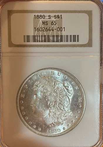 1880-S NGC MS65 モルガン銀貨 58,685円