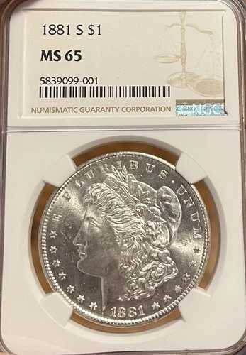 1881-S NGC MS65 モルガン銀貨