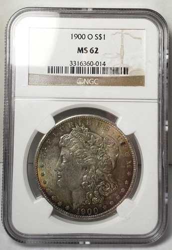 1900-O モーガン ダラー VAM 45!- 非常に美しい色調です!!- NGC ミント ステート 62!!!
