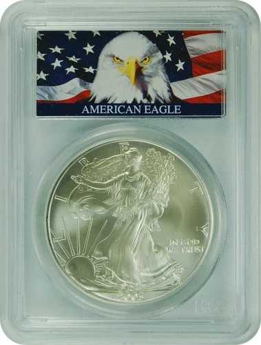 2003 PCGS MS70 シルバーイーグル ハクトウワシラベル QACheck