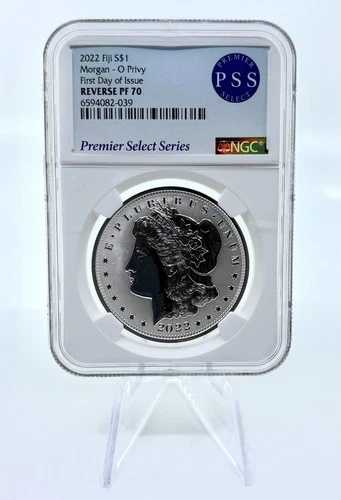 2022 NGC リバース PF70 フィジー モルガン銀貨（O-Privy 付き）発行初日