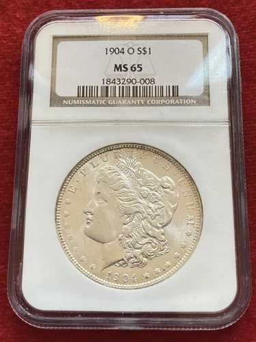 1904-O モルガン銀貨 NGC MS65