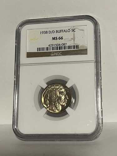 素晴らしい！1938年 D/D バッファロー 5セントコイン NGC MS66