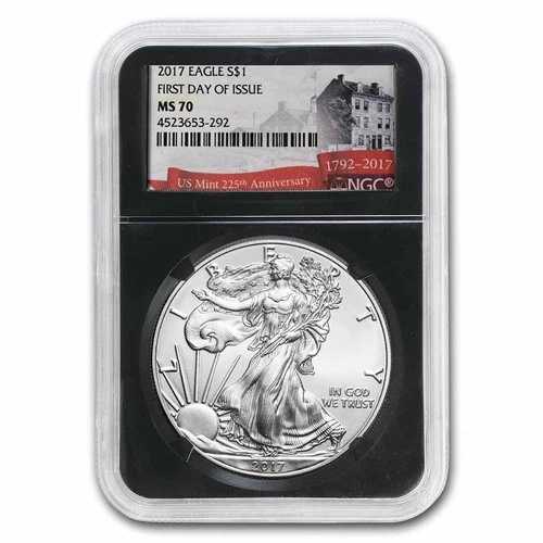 2017年アメリカンシルバーイーグル MS-70 NGC（初日発行）