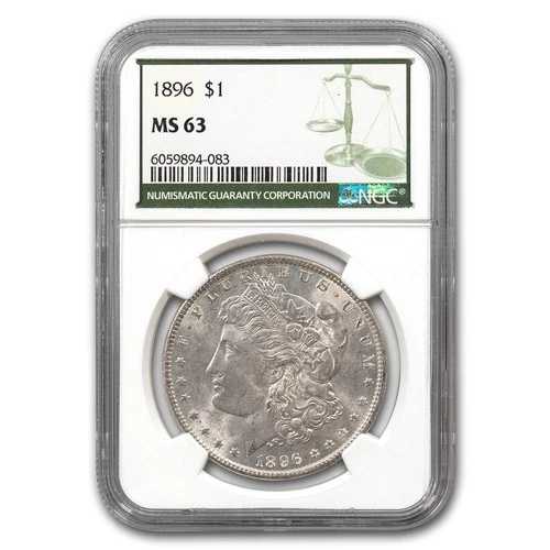 1896年モルガン・ダラー MS-63 NGC（グリーンラベル）