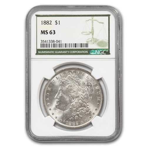 1882年 モルガン・ダラー MS-63 NGC（グリーンラベル）