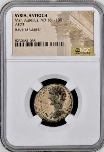 マルクス・アウレリウス帝 161-180 NGC 真正古代アンティオキアローマコイン SC