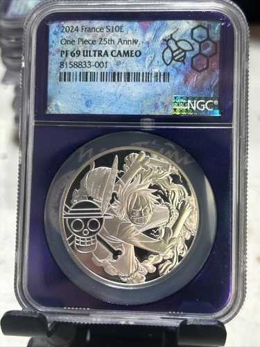 2024年 フランス S10E ワンピース 25周年記念 PF69 ウルトラカメオトップポップ #001 シリアル
