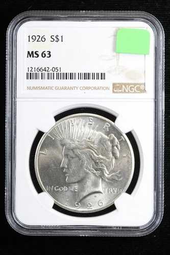 1926年ピースダラー NGC MS63 39OJ