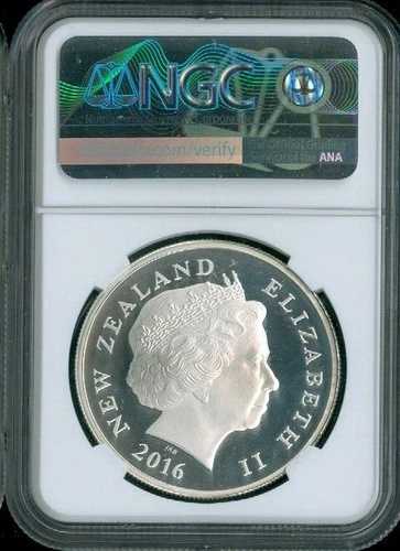 2016年 ニュージーランド シルバーギルトドル 1ドル プルーフ NGC PF67 ウルトラカメオ MAC品質｜WORLD RESOURCE【QUEEN店】