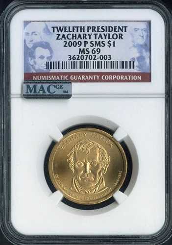 2009-P ザカリー・テイラー・ダラー NGC MS69 SMS - 第12代アメリカ合衆国大統領｜WORLD RESOURCE【QUEEN店】