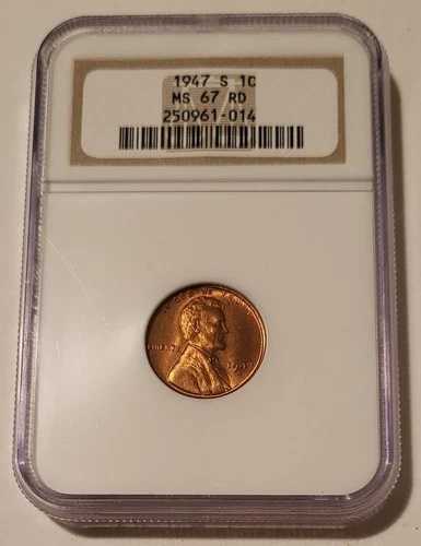 1947年 S リンカーン ウィート セント MS67 レッド NGC