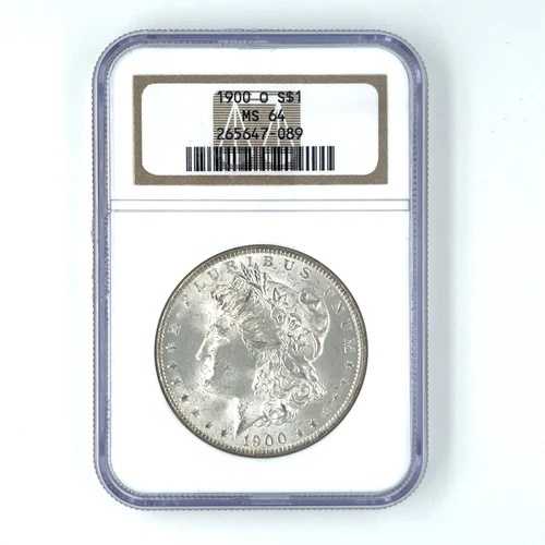 1900-O モルガン銀貨 1ドル NGC MS-64