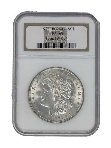 1921年 P 1ドル シルバー モルガン ドル NGC MS-65