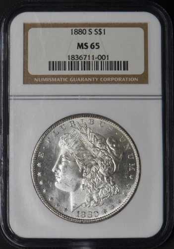 1880-S モルガン銀貨 - NGC MS65 - ?COINGIANTS?