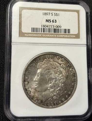 1897-S モーガン・ダラー NGC MS63、良好な色調