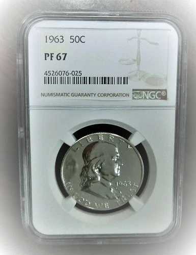 1963年 シルバー フランクリン ハーフダラー プルーフ NGC PF 67 ?471?V3?