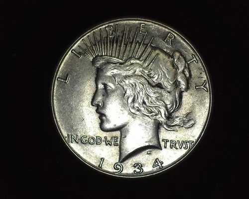 HS&C: 1934年 ピースダラー BU - 米国コイン