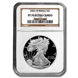 2003-W プルーフ アメリカン シルバー イーグル PF-70 NGC