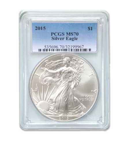 2015年 1ドル アメリカン シルバー イーグル MS70 PCGS