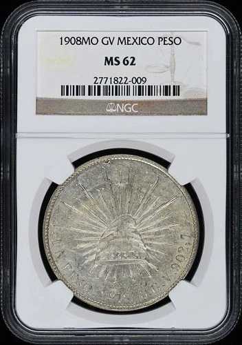 1908MO GV メキシコペソ NGC MS62