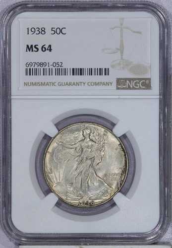 1938年ウォーキング・リバティ・ハーフダラー50セントNGC MS64 61,105円