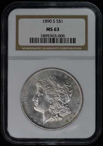 1890-S モルガン・ダラー S$1 NGC MS63