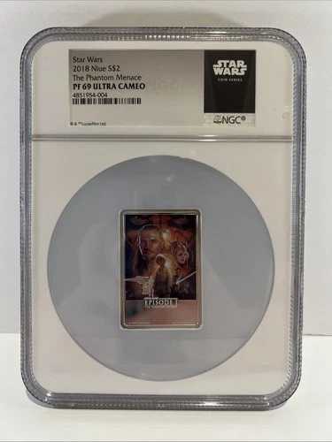 2018年 スターウォーズ NGC PF 70 NIUE 1オンス シルバー $2 「THE PHANTOM MENACE」 UC ポスターコイン 61,105円