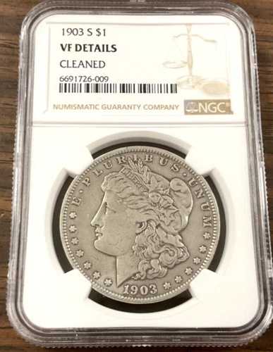 1903-S 1 ドル モルガン銀貨 - NGC VF 詳細 - より良い日付。