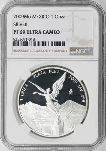 2009年 モ・メキシコ シルバー1オンザ NGC PF69 ウルトラカメオ