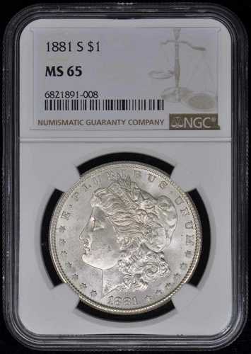1881-S モルガン・ダラー S$1 NGC MS65 61,105円