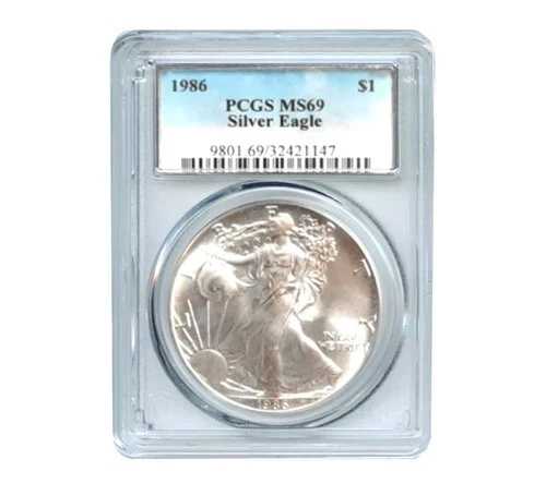 1986年 1ドル アメリカン シルバー イーグル MS69 PCGS