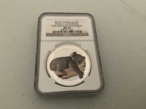 2012年 オーストラリア産 コアラ カラーリング 1オンス シルバー - NGC MS70 - 送料無料 68,970円