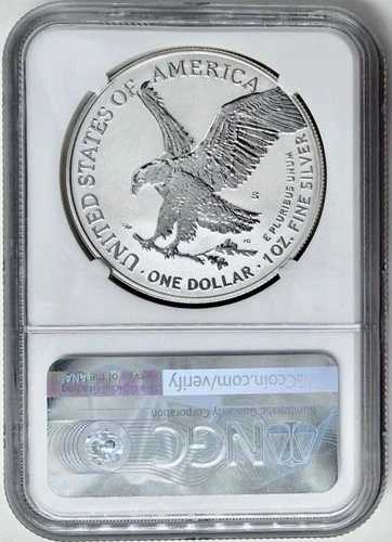 2021-S リバースプルーフ $1 タイプ2 アメリカンシルバーイーグル NGC PR70 FDOI デザインセット