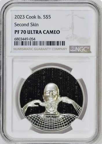 2023 セカンドスキン $5 クック諸島 .999 1オンス シルバー NGC PF70 ウルトラカメオ