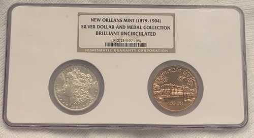 1883年 O $1 モルガンメダル シルバードル NGC BU Unc セミPL プルーフ ライクフィールズ レア