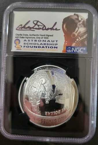 2019 P $1 シルバー アポロ 11 50周年記念 NGC PF70 UCAM チャーリーデューク 1000個中1-