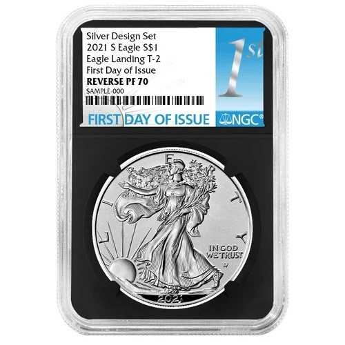 2021-S リバースプルーフ $1 タイプ2 アメリカンシルバーイーグル NGC PF70 FDI ファーストラベル