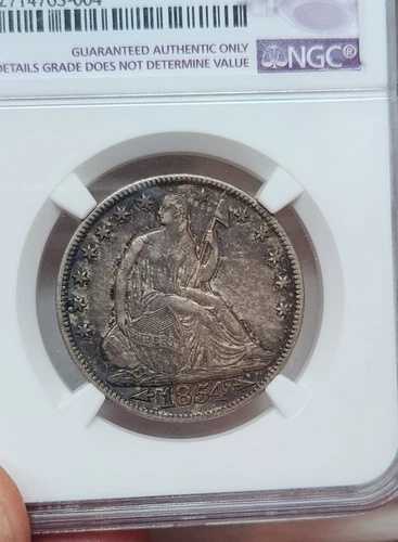 1854年 O アローズ ハーフダラー NGC グレード AU 詳細 - ニューオーリンズ 50セント
