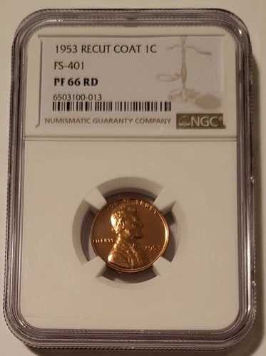 1953年 リンカーン ウィートセント リカットコート バラエティ FS-401 プルーフ PF66 レッド NGC